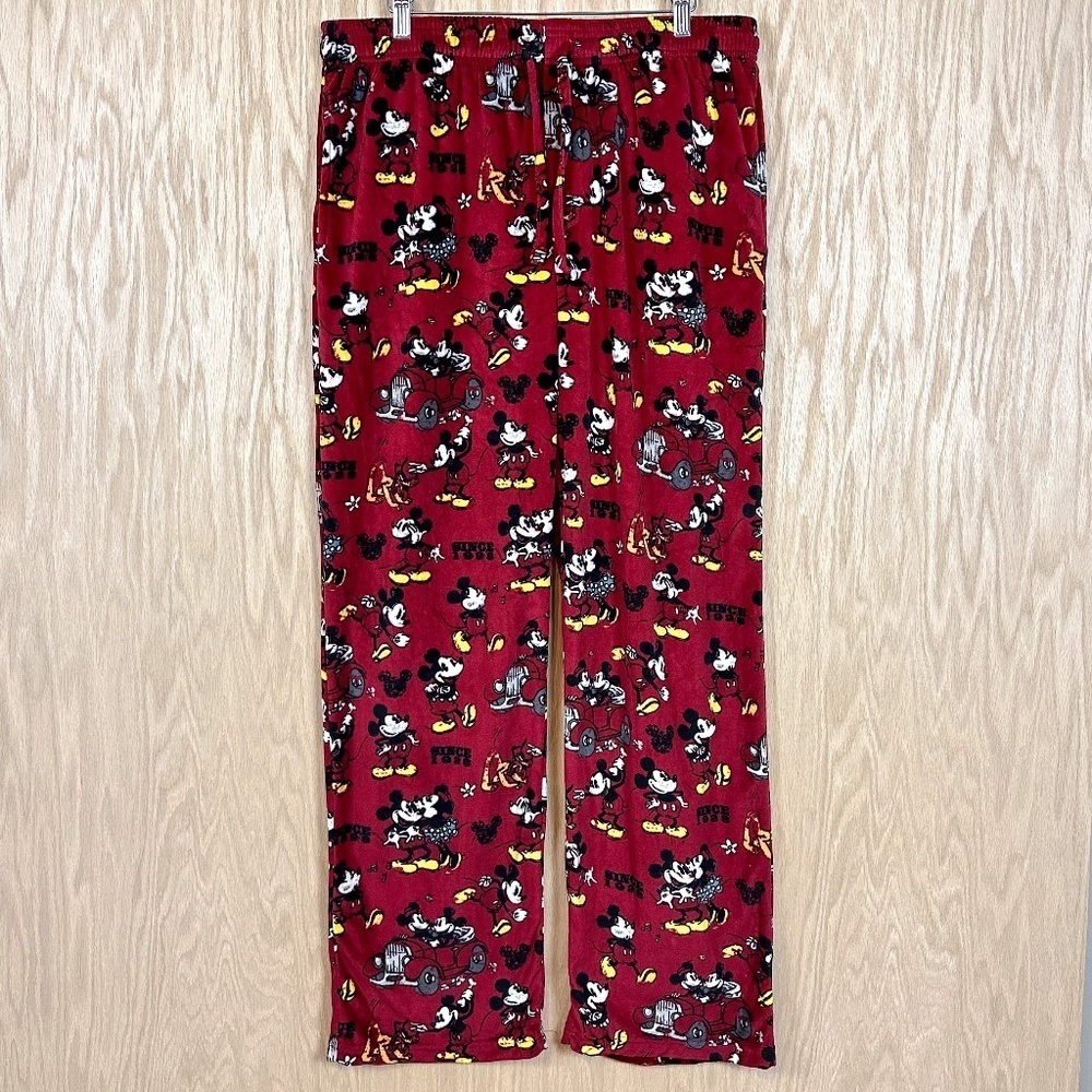 Disney Mickey & Minnie Mouse Fleece Pajama Pants NEW
